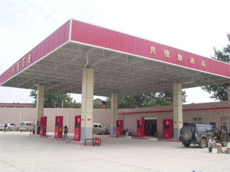 哈密加油站钢结构网架案例9